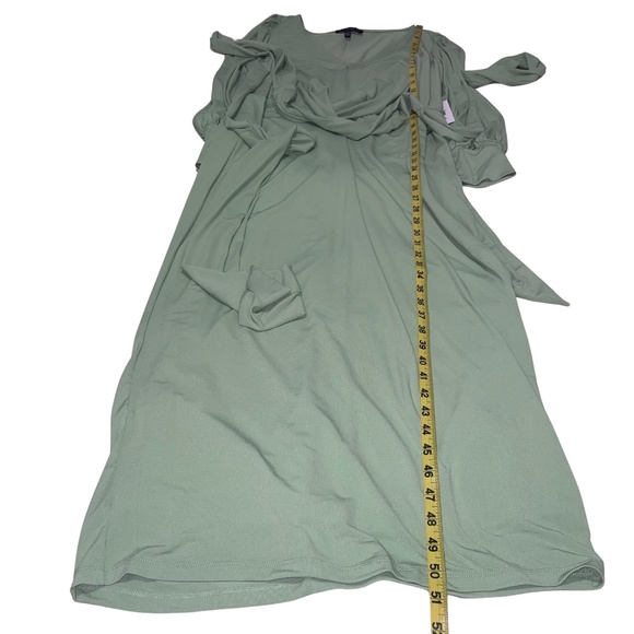 Eloquii Women's Green Long Sleeve Maxi V-Neck Cross Front W/Tie Belt Sz… - Picture 8 of 15